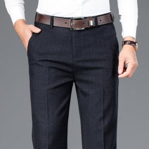2020 Autumn New Men's Business Straight Loose Casual Pants Classic Style Black Stretch Pants Male Brand Clothes