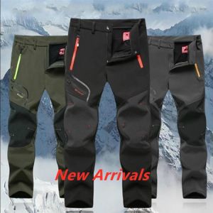 Men Winter Outdoor Pants 2022 Casual Trekking Hiking Windproof Fall Mens Trousers Warm Plus Size Camping Climb Run Male Pants