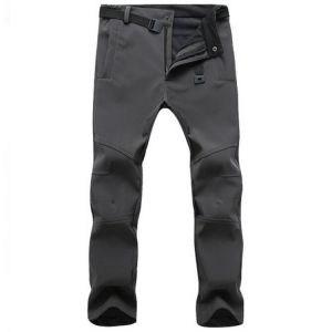 Winter Pants Men Outwear Soft Shell Fleece Thermal Trousers Mens Casual Autumn Thick Stretch Waterproof Military Tactical Pants