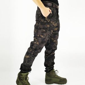 Men's Waterproof Tactical Cargo Pants Shark Skin Soft Shell Camouflage Combat SWAT Airsoft Army Military Work Hunting Trouser
