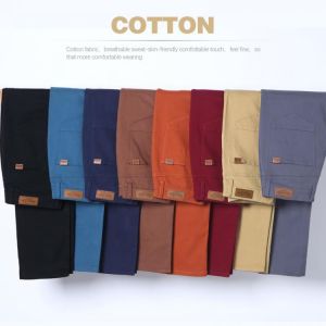 Classic Men's Khaki Casual Pants 2019 New Business Fashion Slim Fit Cotton Stretch Trousers Male Brand Clothing