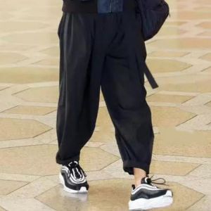 Men's 2021 spring and summer oversize Harlan loose wide leg pants trendy Pai Capris mid waist casual pants