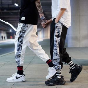 Mens Anime Print Jogger Sweatpants for 2021 korean Fashion Trend casual Clothing Teenage Hip Hop Harem Pants Harajuku Streetwear