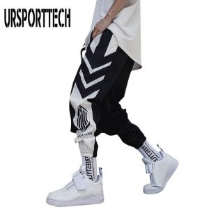 Streetwear Hip hop Joggers Pants Men Loose Harem Pants Ankle Length Trousers Sport Casual Letter Print Sweatpants For Men 3XL