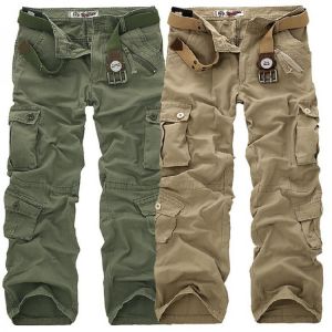 Winter Camouflage Pants Men New Male Casual Trousers Fitness Mens Solid Multi-pocket Sweatpants Bodybuilding Thick Tooling