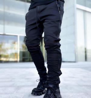 Spring autumn new work pants men's fashion brand sports fitness night jogging reflective pants multi-pocket stretch casual pa