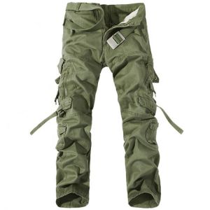 Men Cargo Pants Mens Casual Cotton Trousers Solid Men's Military Pants Overalls Multi Pockets Decoration Plus Size Without Be