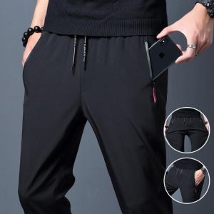 Jodimitty Fashion 2021 Men Casual Pants Joggers Fitness Quick Dry Sweatpants Male Summer Breathable Slim Trousers Pencil Pants