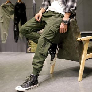 Plus Size Multi-Pockets Cargo Pants Men Streetwear Baggy Jogger Pants Ankle-Length Harem Pants 6XL 7XL 8XL
