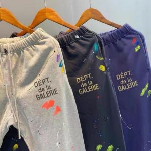 Gallery DEPT Brand Splash Ink Casual Pants Men Women 1:1 High Quality Cotton Loose Four Seasons Trousers Outerdoor