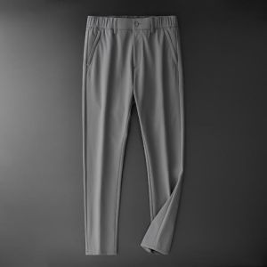BROWON 2021 Autumn Winter Men Clothing New Smart Casual Elastic Waist Pants Thick Soft Skin Straight Anti-wrinkle Trousers Male