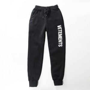 Men's Sweatpants VETEMENTS print Joggers Lounge Pants Pockets Outdoor Hiking Running Trousers Streetwear SweatpantS