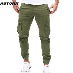Men Cargo Military Pants Casual Skinny Trousers Joggers Sweatpants Multi-pocket Sportswear Male Tactical Hip Hop Pencil Pants