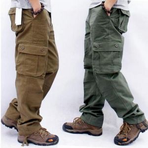 Men's Cargo Pants Casual Multi Pockets Military Tactical Pants Male Outwear Loose Straight slacks Long Trousers Plus size 29-