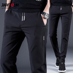 Jantour Brand 2021 Autumn Men's Casual Pants Men Trousers Male Pant Slim Fit Work Elastic Waist Jogging Trousers Plus Size 28