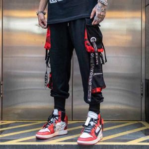 Fashion Cargo Pants for Men Streetwear Harajuku Highstree Hip Hop Jogging Trousers Male Sweatpant Sports Patchwork Outwear Cloth