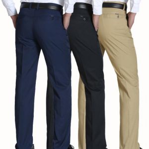 2020 Casual Pants Men 100% Cotton Size 40 Spring Summer Straight Pant 55-100 kg Men Wear Comfortable warm Trousers Male Clothing