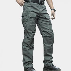 Men's Cargo Pants Army Military Style Tactical Pants Male Camo Jogger Plus Size Cotton Many Pocket Men Camouflage Black Trous
