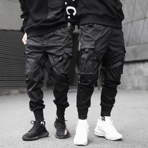 2021 Ribbons Men Jogger Sweatpants Men's Cargo Pants Streetwear Hip Hop Casual Black Harem Pants Male Harajuku Fashion Trouse