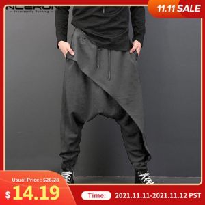 INCERUN Plus Size Men Casual Drape Drop Crotch Harem Hip-hop Pants Trouser Baggy Dancing Pants Gothic Punk Style Harem Pants Men