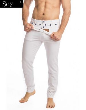Men's home service functional button flip adult pajamas one-piece pajamas leggings men's pants