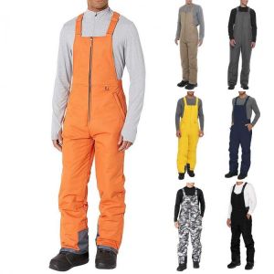 Men Ski Pants Outdoor Sport Waterproof Suspenders Trousers Men Overalls Windproof Waterproof Winter Snow Snowboard Leg Pants HOT