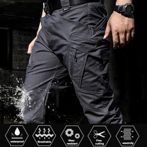 Tactical Pants Men Elastic Outdoor Military Army Trousers Men Multi-Pocket Waterproof Wear Resistant Casual Cargo Pants
