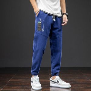 Spring Summer Black Blue Casual Pants Men Streetwear Joggers Ankle-Length Sweatpants Male Harem Trousers Plus Size 6XL 7XL 8XL