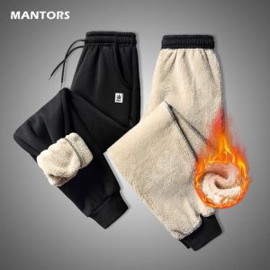 Velvet Sweatpants Men Joggers Casual Pants 2021 Men's Winter Pants Thick Fleece Warm Trouser Solid Color Big Size Pants 5XL 6