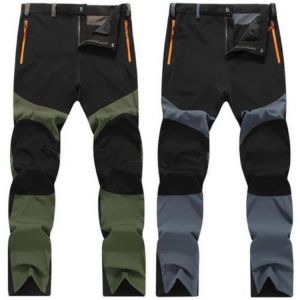 Plus Size Men Outdoor Waterproof Hiking Pants Soft Shell Trousers Camp Fish Trekking Climb Hiking Sports Travel Training Pants