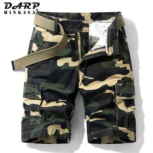 Summer Camouflage Cargo Shorts Men Army Green Jogger Tactical Military Shorts Men Cargo Shorts Cotton Casual Loose Men Shorts