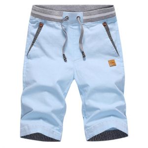 Men's Shorts Hot 2021 Summer Casual Cotton Fashion Style Boardshort Bermuda Male Drawstring Elastic Waist Breeches Beach Shor