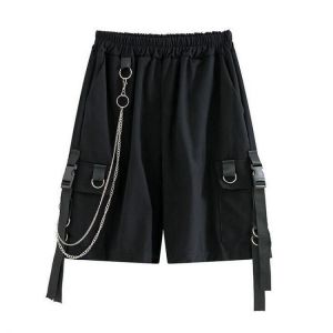 all in one place בגדי גברים 2021 Solid Men&#x27;s Shorts Summer Mens Beach Shorts Ribbons Black Hip Hop Streetwear Casual Male Sportswear Shorts Homme Clothin