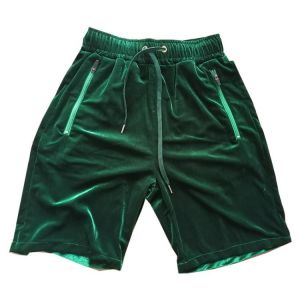 Farm4Far Men velvet Velour Hip Hop High Street Gym Sport Shorts
