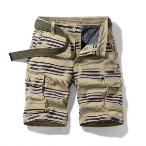 2021 Summer New Men's Casual Retro Classic Pocket Overalls Shorts Jacket Fashion Twill Cotton Camouflage Shorts Men's Sh
