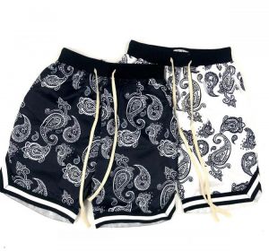 2021 Harajuku Streetwear Shorts men Bandana Pattern Fashion Summer Shorts Hip Hop Casual Bottoms Elastic Wais man Casual pants