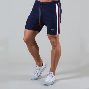 Side Striped Breathable Running Shorts Men Quick Dry Workout Bodybuilding Gym Shorts Sports Jogging Pocket Training Shorts