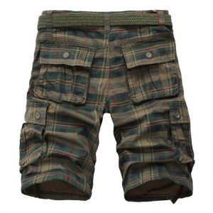 New 2021 Summer Fashion Plaid Beach Shorts Men's Casual Camo Camouflage Shorts Military Short Pants Male Bermuda Cargo Overal