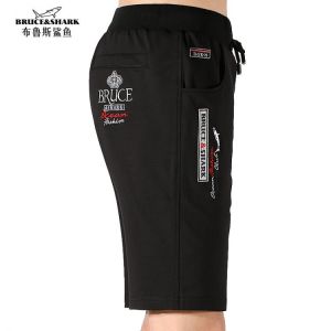 Bruce&Shark New Summer Men Sports Shorts 95%Cotton 5%spandex Men Shorts Training Running Fashion Casual Loose  Elastic  Waist