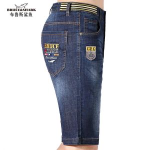 Bruce&Shark New Summer Men Jeans Short Stretch Cotton Straight Loose Style Casual Fashion men's pants Super Quality big s
