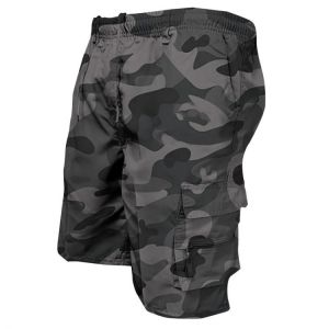 Fashion Men's Casual Shorts Cool Camouflage New Summer Cargo Bag Pants Loose Sports Cargo Shorts Plus Size Male шорты м