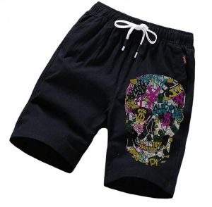 Hot drill Streetwear  Men short Pants Hip Hop short fashion Anime  Male short Mens Solid  short Pants Rhinestones  style