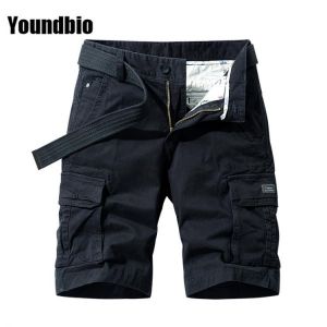 2021 Summer Men Fashion Casual Military Cargo Pocket Pants Male Shorts Cotton Male Tactical Shorts Loose Large Size 6XL
