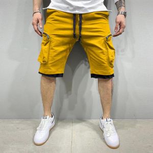 Summer Gym Quick-drying Shorts Casual Fitness Streetwear Men's Jogging Short Pants Men Multi-pocket Sport Casual Hip Cargo Sh