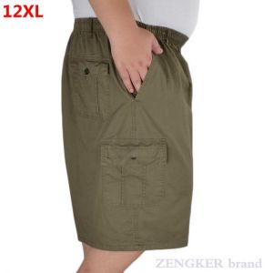 Middle-aged elderly men's summer plus size loose casual shorts 9XL 8XL 10XL 11XL 12XL extra large cotton shorts thin section 