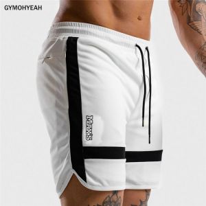NEW Fitness Sweatpants Shorts Man Summer Gyms Workout Male Breathable Mesh Quick dry Sportswear Jogger Beach Brand Short Pants
