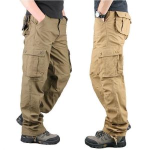 Men's overalls multi-pocket loose large size military city commuter tactical pants outdoor climbing fishing sports