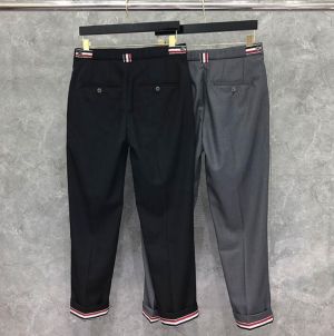 2021 Fashion TB THOM Brand Cropped Pants Men Casual Wool Suit Pants Men's Business Black Spring Autumn Formal  Trousers