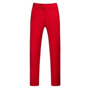 Thorndike 2020 New Arrival Standard Men's Dress Wedding Suit Pants Trousers Flat Front Slacks Solid Red Color Men Suit Pants