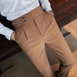 Men's  Suit Pants Spring Suit pants Fashion Casual Slim Business Suit Pants Men's Wedding Party Work Pants Classic Large